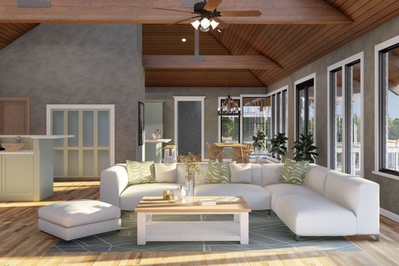 Interior - Family Room for Southern House Plan #17-559 - 2 bed, 2.5 bath