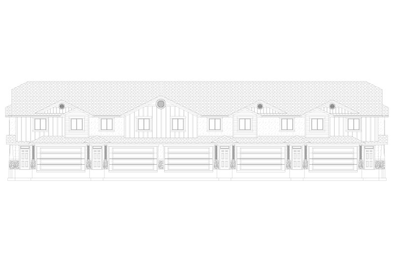 House Blueprint - Exterior - Front Elevation 4 for Craftsman House Plan #1060-314 - 3 bed, 2.5 bath