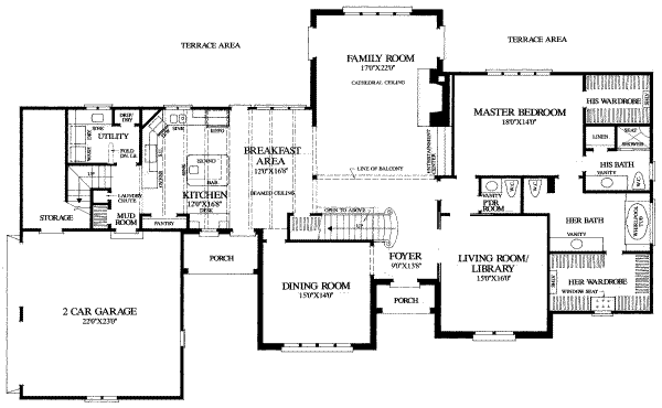 Architectural House Design - European Floor Plan - Main Floor Plan #137-111