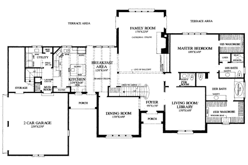 Home Plan - Floor Plan - Main Floor for European House Plan #137-111 - 4 bed, 5.5 bath