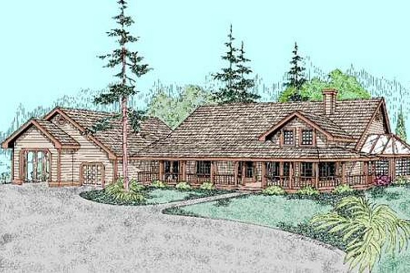 Dream House Plan - Country Exterior - Front Elevation Plan #60-402