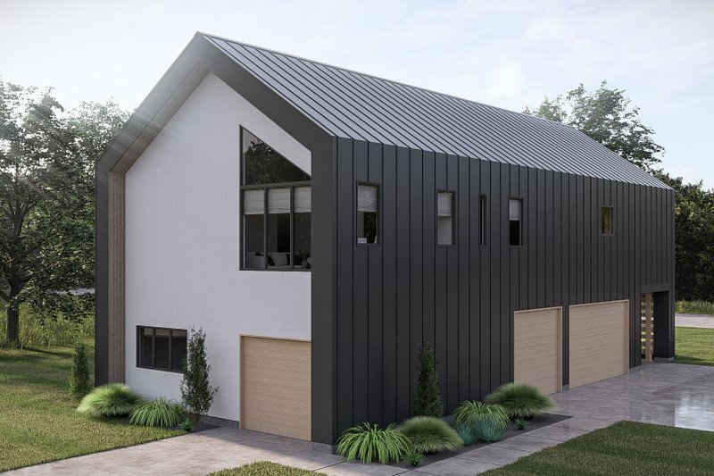 House Blueprint - Exterior - Other Elevation 1 for Modern House Plan #455-809 - 2 bed, 2.5 bath