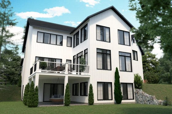 Exterior - Rear Elevation 1 for Farmhouse House Plan #23-2742 - 3 bed, 2.5 bath