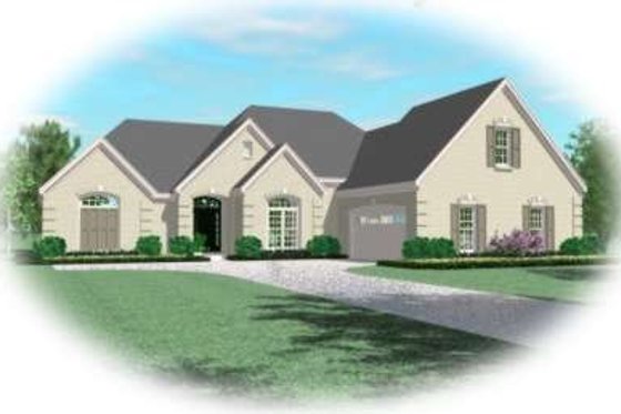 Exterior - Front Elevation for European House Plan #81-1295 - 4 bed, 3.5 bath