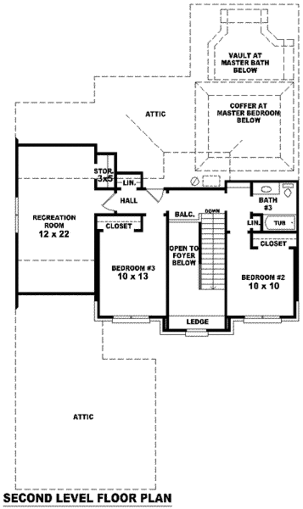 European Floor Plan - Upper Floor Plan #81-861