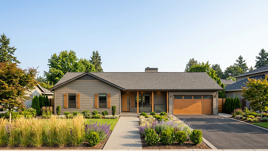 Exterior - Front Elevation 2 for Ranch House Plan #30-254 - 3 bed, 2 bath