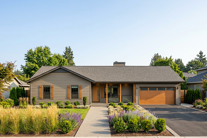 Exterior - Front Elevation 2 for Ranch House Plan #30-254 - 3 bed, 2 bath