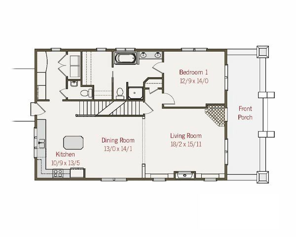 Craftsman Floor Plan - Main Floor Plan #461-16