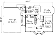 Southern Style House Plan - 4 Beds 2.5 Baths 2511 Sq/Ft Plan #57-230 