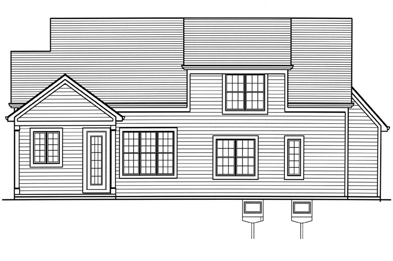 House Blueprint - Exterior - Rear Elevation for Craftsman House Plan #46-918 - 3 bed, 2.5 bath