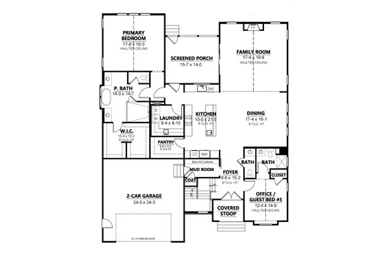 Floor Plan - Main Floor for Contemporary House Plan #1080-25 - 5 bed, 4.5 bath