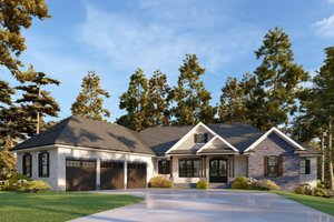 Exterior - Front Elevation 3 for Modern House Plan #437-130 - 4 bed, 4 bath