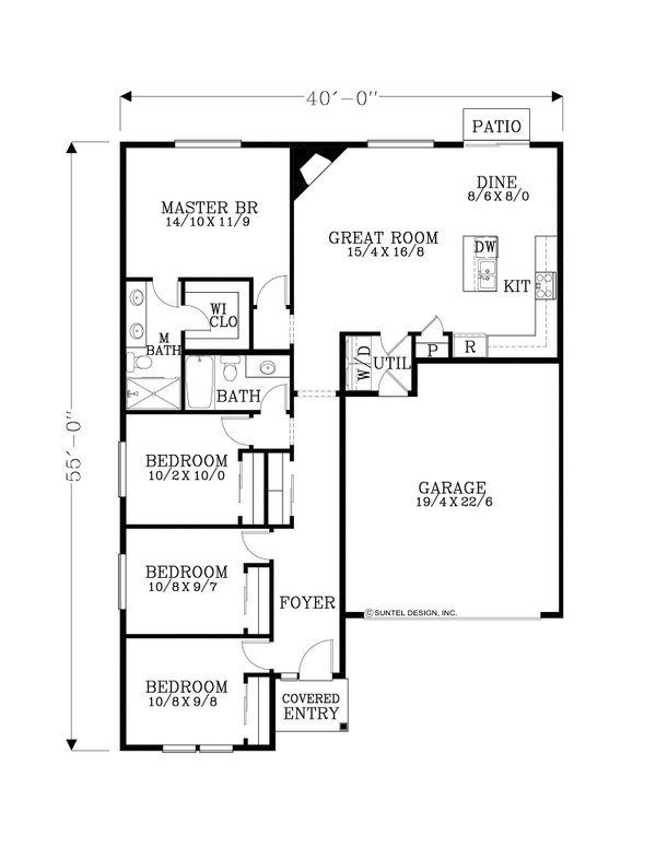 Home Plan - Craftsman Floor Plan - Main Floor Plan #53-740