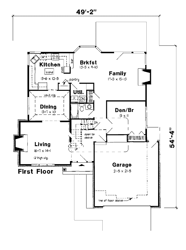 Modern Floor Plan - Main Floor Plan #312-820