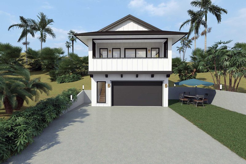 House Plan Design - Exterior - Front Elevation 4 for Cottage House Plan #1101-20 - 1 bed, 1 bath