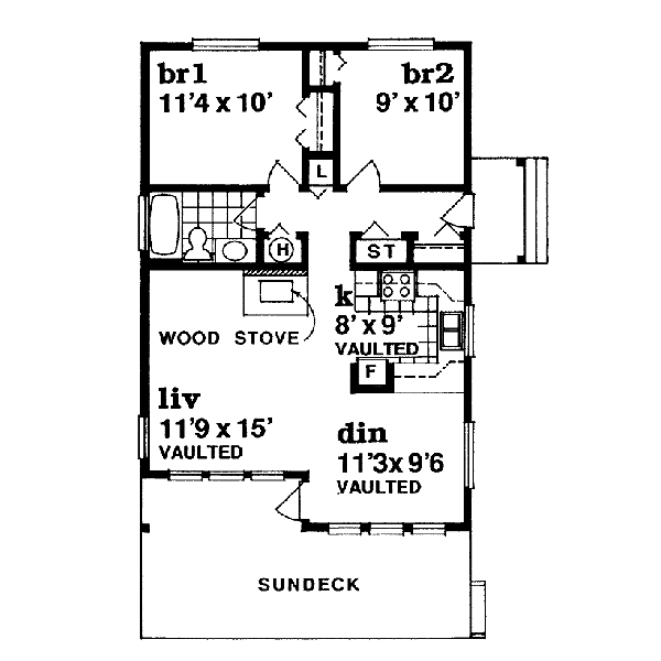 House Blueprint - Traditional Floor Plan - Main Floor Plan #47-307