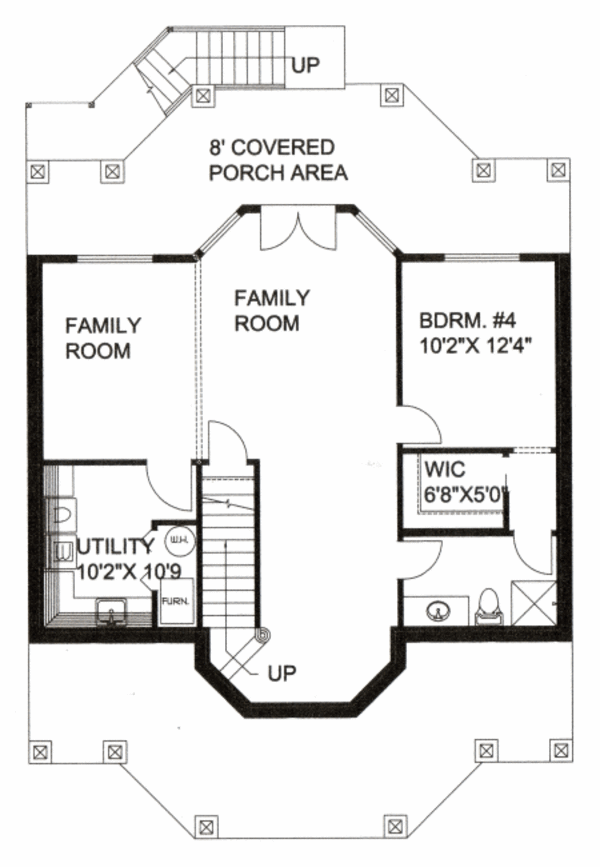 Victorian Floor Plan - Lower Floor Plan #117-701