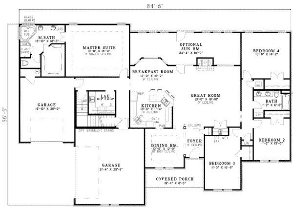 Traditional Floor Plan - Main Floor Plan #17-586