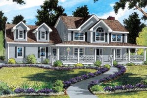 Country Exterior - Front Elevation Plan #312-472