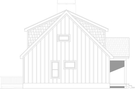 Exterior - Rear Elevation for Colonial House Plan #932-1035 - 5 bed, 3.5 bath