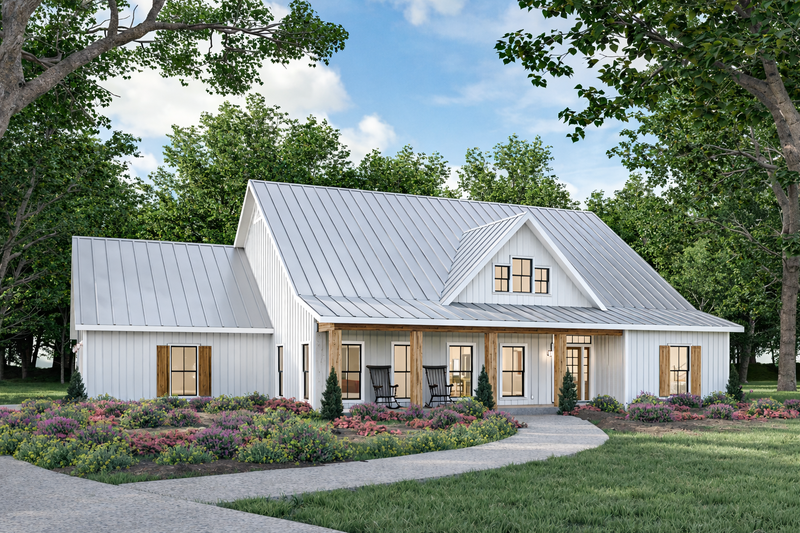Dream House Plan - Exterior - Front Elevation 3 for Farmhouse House Plan #44-311 - 3 bed, 2 bath
