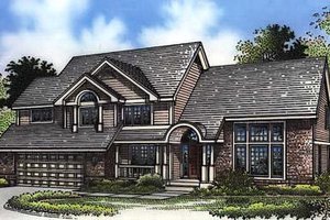 Country Exterior - Front Elevation Plan #320-464