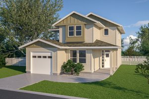 Architectural House Design - Farmhouse Exterior - Front Elevation Plan #1100-50