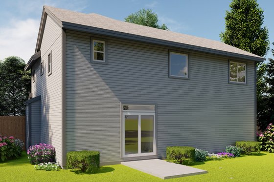 Exterior - Rear Elevation for Craftsman House Plan #53-640 - 3 bed, 2.5 bath