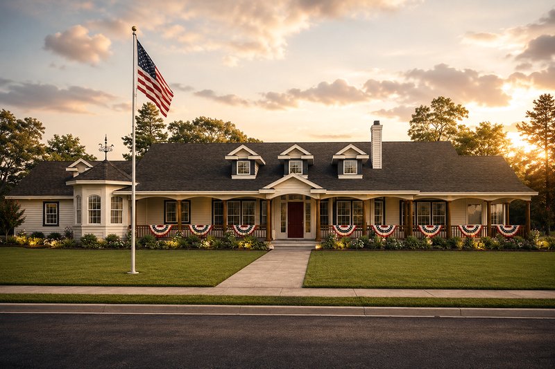 Home Plan - Exterior - Front Elevation 2 for Traditional House Plan #124-576 - 4 bed, 5.5 bath
