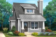 Bungalow Style House Plan - 1 Beds 1.5 Baths 866 Sq/Ft Plan #22-598 