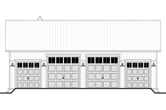 Exterior - Rear Elevation for Barndominium House Plan #430-450 - 3 bed, 2 bath
