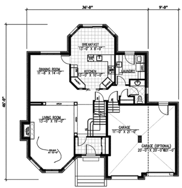 European Floor Plan - Main Floor Plan #138-298