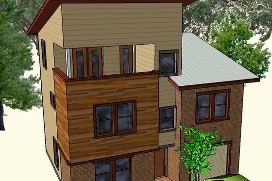 Exterior - Other Elevation for Contemporary House Plan #512-4 - 3 bed, 3 bath