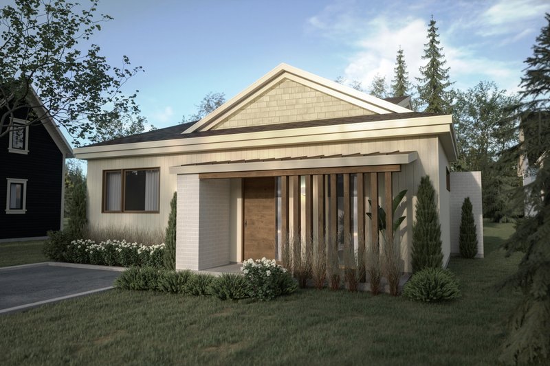 House Blueprint - Contemporary Exterior - Front Elevation Plan #23-2834