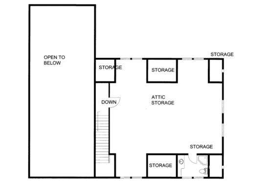 Floor Plan - Upper Floor for Bungalow House Plan #117-746 - 3 bed, 3 bath