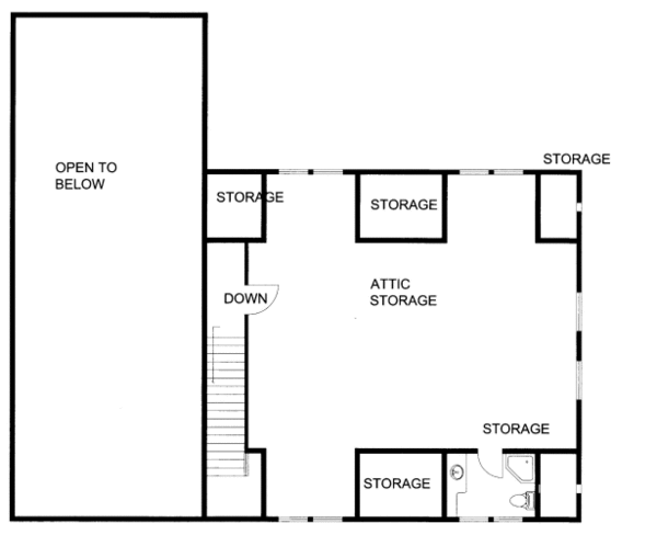 Bungalow Floor Plan - Upper Floor Plan #117-746