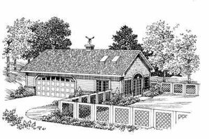 Ranch Exterior - Front Elevation Plan #72-270