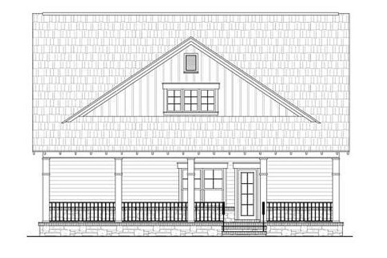 Exterior - Rear Elevation for Craftsman House Plan #21-263 - 3 bed, 2.5 bath