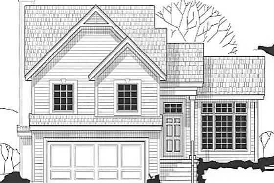 Exterior - Front Elevation for Traditional House Plan #67-641 - 3 bed, 2 bath