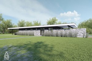 Exterior - Front Elevation 3 for Modern House Plan #552-7 - 3 bed, 2 bath