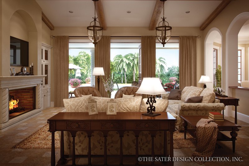 Home Plan - Interior - Family Room 2 for Mediterranean House Plan #930-12 - 3 bed, 2.5 bath