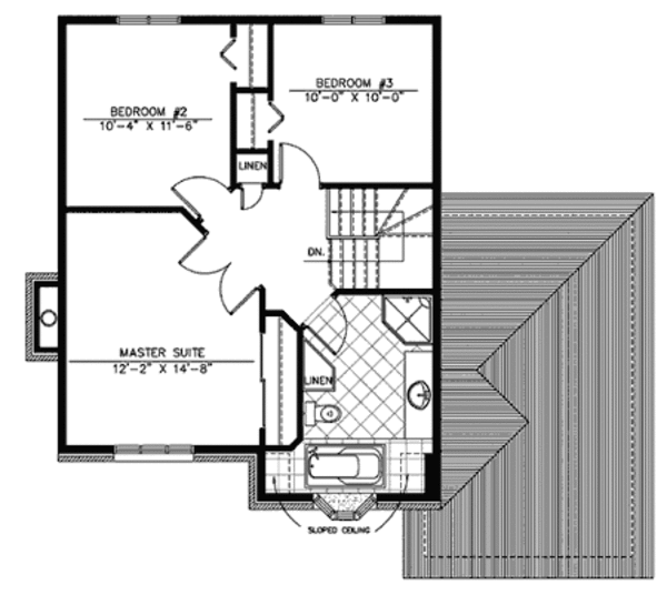 European Floor Plan - Upper Floor Plan #138-272