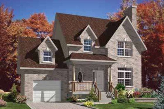 Exterior - Front Elevation for Traditional House Plan #138-180 - 3 bed, 1.5 bath