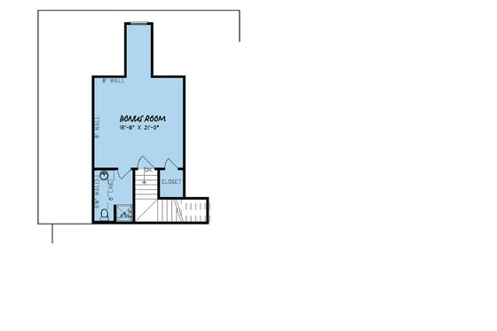 Floor Plan - Upper Floor for European House Plan #923-18 - 4 bed, 4 bath