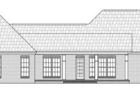 Exterior - Rear Elevation for European House Plan #21-270 - 3 bed, 2.5 bath