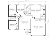 Adobe / Southwestern Style House Plan - 3 Beds 2 Baths 1310 Sq/Ft Plan #1-231 