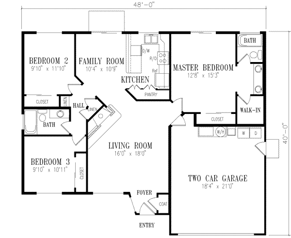 Adobe / Southwestern Floor Plan - Main Floor Plan #1-231