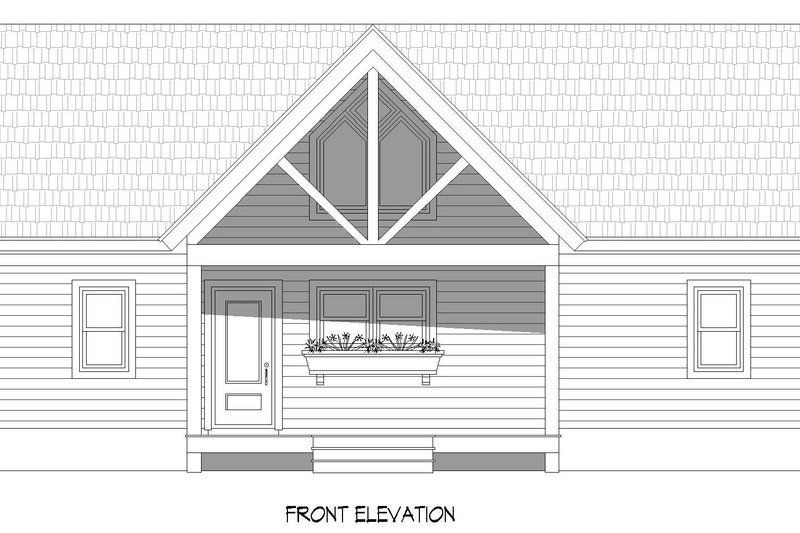 House Plan Design - Exterior - Front Elevation 3 for Cottage House Plan #932-636 - 2 bed, 2 bath