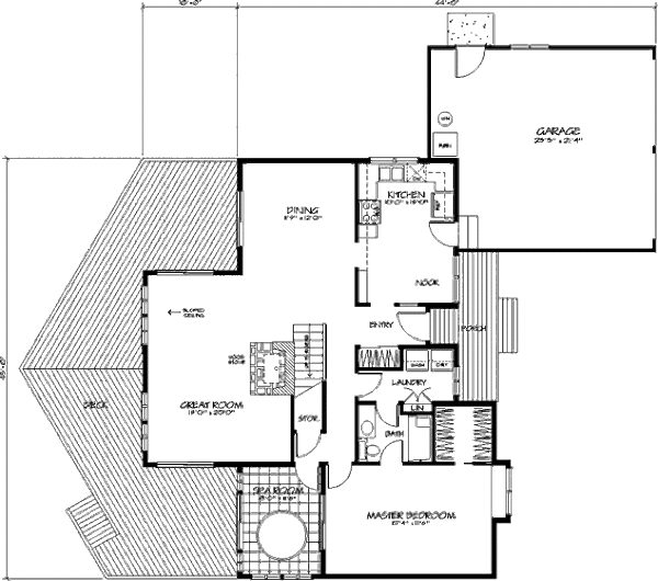 Contemporary Floor Plan - Main Floor Plan #320-395