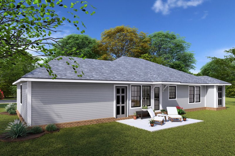 Dream House Plan - Exterior - Rear Elevation for Craftsman House Plan #20-1884 - 4 bed, 2 bath